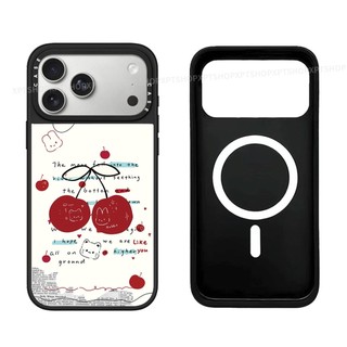 Ốp Điện Thoại Cứng Gương Trái Cây Anh Đào Từ Tính Cho iPhone 17 Pro Max 17 Air 16 Plus 15 14 13 12 11 Vỏ Chống Sốc