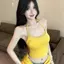 Bộ hai mảnh dây đeo lớp màu vàng Dopamine dành cho nữ mùa hè Pure Desire Hot Girl Gợi cảm một vai Dây ống Top
