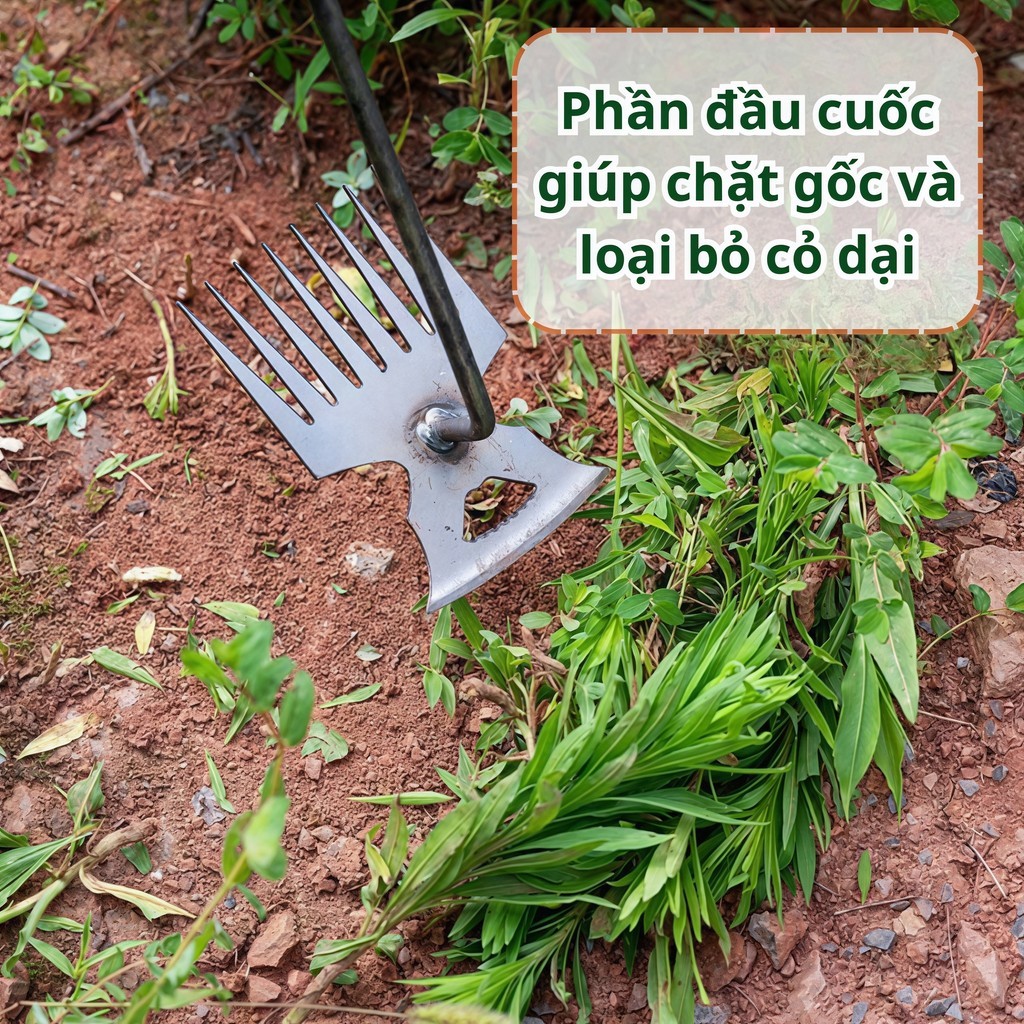 Cào Cỏ Làm Vườn 11 Răng, Cuốc Nhổ Cỏ Dại, Làm Nương Rẫy, Dụng Cụ Cào Cỏ Đa Năng Bằng Thép Không Gỉ,DỤNG CỤ LÀMVƯỜN-FE123