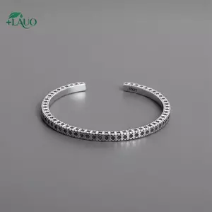 Springevenstar Màu Bạc Tối Giản Chấm Hoa Văn Vòng Tay Dành Cho Nữ Thời Trang Mỹ Trang Sức Cặp Đôi Hiện Nay Springevenstar