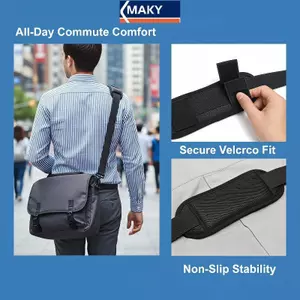 MAKY Ergonomic Mềm Dây Đeo Vai Miếng Lót Chống Trơn Trượt Lưới Thoáng Khí Giảm Áp Lực Cho Laptop Baamute Du Lịch Đi Bộ Đường Dài VN