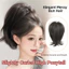 WEETW Thẳng Đuôi Ngựa Nối Dài, Móng Vuốt Kẹp Trong Ngắn Thanh Lịch Lộn Xộn Bun, Hợp Thời Trang Tổng Hợp Tự Nhiên Lông Tơ Đuôi Ngựa Tóc Mảnh Dành Cho Nữ