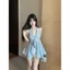 Pure Desire Style Áo sơ mi nữ có dây buộc không đều mùa hè Thiết kế phong cách mới Sense Xoắn hẹp @