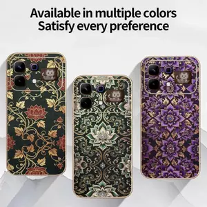 Ốp YJD Cho Infinix Note 60 Pro X6878 X6879 Sang Trọng Mạ Điện Cạnh Phong Cách Dân Tộc Da Bền Chống Rơi Vỏ Điện Thoại