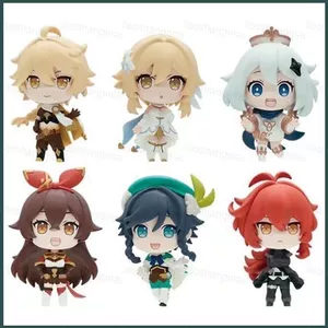 YT4 6 Chiếc Genshin Tác Động Hành Động FIgure Paimon Diluc Venti Hổ Phách Aether Lumine Mô Hình Búp Bê Đồ Chơi Cho Trẻ Em Trang Trí Nhà