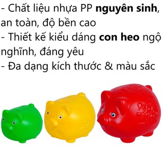 Ống heo tiết kiệm tiền nhựa VIỆT NHẬT - Nhiều size, bé, trung, đại, decor trang trí - 2980/1/2