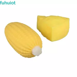 FUHUIOT Đồ chơi giảm căng thẳng phục hồi chậm, Đồ chơi cảm giác thoải mái Đồ chơi bóp phô mai, Chất liệu linh hoạt bền bỉ ngộ nghĩnh Đồ chơi trẻ em ngô