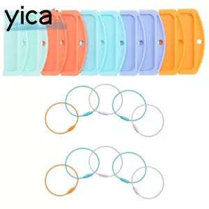 YICA 10 Chiếc Hộp Đựng Thẻ, Với 10 Vòng Đựng Thẻ Có Thể Tái Sử Dụng, Du Lịch Di Động Ngoài Trời ABS Hộp Đựng Thẻ Yoto
