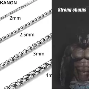 Vòng cổ bằng thép không gỉ KANGN Nam Nữ Đảng Tuyên bố màu bạc