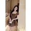 ĐẦM TƠ BI CỔ NHÚN CỘT NƠ FORM XOÈ BYJOLIE