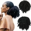 WEETW Afro Kinky Curl Pony Tails, 14 Inch Lông Tơ Ngắn Đuôi Ngựa Nối Dài, Thời Trang Tổng Hợp Tóc Tự Nhiên Dây Rút Đuôi Ngựa Có Kẹp