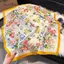 AqToCna 70cm Khăn Vuông Lụa In Hoa Satin Ne Quấn Cho Nữ Đa Năng Phong Cách Nhìn AqToCna