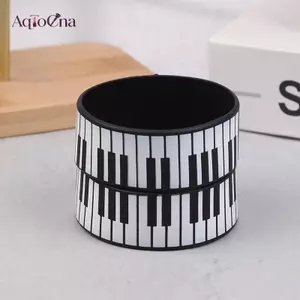 AqToCna 1 Chiếc Bàn Phím Đàn Piano Thời Trang Vòng Tay Silicon Hoàn Hảo Cho Những Người Yêu Âm Nhạc Và Lễ Hội, Thích Hợp Cho Mọi Mùa AqToCna