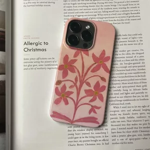 Ốp Điện Thoại QYJS Hoa Hồng Vẽ Tay Thích Hợp Cho IPhone 7 8 PLUS 11 12 PRO 13 14 15 ProMax 16 E 17 AIR XR XSMAX Phim Vỏ Cứng Độc Đáo Niche