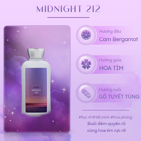Sữa Tắm Hương Nước Hoa Quyến Rũ Mine Midnight 212 Perfumed Shower Gel Giúp Làn Da Mềm Mịn 470g