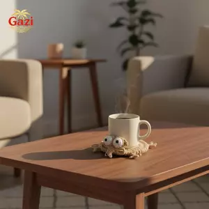 Handmade Sóc Cốc Coaster Móc Đan 1 Thảm Động Vật Cách Nhiệt Cho Cà Phê Bàn Trà Quà Tặng Trang Trí Văn Phòng [VN]