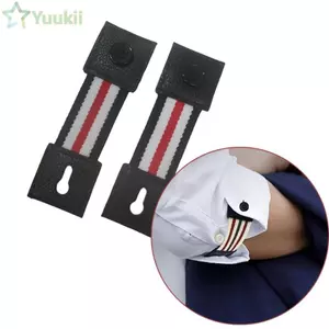 YUUKII 2 Chiếc Nam Nữ Áo Sơ Mi Còng Giữ, Có Thể Điều Chỉnh Co Giãn Băng Tay Áo Sơ Mi Tay Giá Đỡ, Khuy măng sét Vòng Tay Dây Nối Dài Nút Phụ Kiện