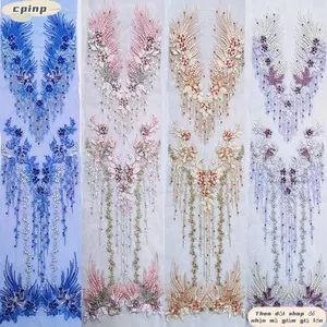 CPINCP Phoenix Tail Patch, Sequin Thêu DIY Sequin Thêu Vá, Trang Trí May Sequins Miếng Dán Váy