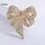 LUImo Sang Trọng Lấp Lánh Kim Cương Giả Nơ Thổ Cẩm Dành Cho Nữ Unisex Thời Trang Tiệc Quần Áo Bapa Trang Sức Phụ Kiện Quà Tặng SBS