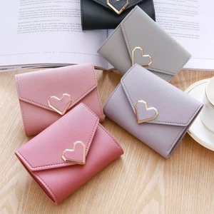 ví nữ giá rẻ cầm tay mini nhỏ gọn nhiều ngăn bỏ túi thời trang hàn quốc trái tim Chip & mom