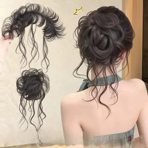 Viền Tóc Tự Rối VN Có Hoa Tóc Giả (Dành Cho Nữ) - Tăng Âm Lượng Tóc Bằng Tóc, Tạo Hiệu Ứng Tự Nhiên Dày, Không Dễ Phát Hiện.