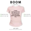 BOOM Áo Baby Tee Nữ Cotton Ôm Body-Áo Thun Ngắn Tay Y2K In Hình PhongCách Mùa Hè, Cổ Tròn Hàng Đầucách hàn quốc phong528
