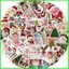 HT3 50 Cái / bộ Giáng Sinh Dán Ông Già Noel Nai Sừng Tấm Graffiti Hành Lý Ván Trượt Chống Thấm Nước Trang Trí TH3