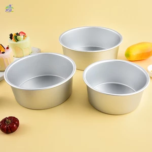 Chảo bánh đế cố định tròn Anodized cho khuôn nướng bánh phô mai Mousse voan với nội thất mịn màng và phân phối nhiệt thậm chí