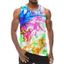 Rainbow 3D Tank Top Nam, Áo Vest dạo phố mùa hè Harajuku, Áo thun không tay mềm mại thoáng khí
