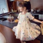 ✿ Bé Gái Hàn Quốc Nhiều Màu Sắc Bướm Ren Cổ Vuông Đầm Công Chúa Puff Tay Áo Trẻ Em Tiệc Mùa Hè Áo