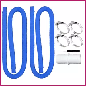 Ống bể bơi Đầu nối linh hoạt hạng nặng 39 inch với 4 kẹp Ống làm sạch bể bơi để tuần hoàn nước Spa shopidaevn