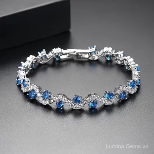 Vòng Tay Trái Tim Đồng Kẻ Sọc AAA Zircon Thời Trang Nhiều Màu Sắc Hình Sóng Vòng Tay Nữ Tinh Tế Hình Chữ S Vòng Tay Nhà Sản Xuất