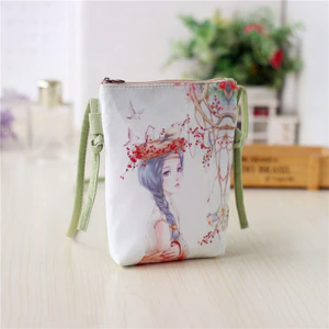 Vẽ Kỹ Thuật Số Dễ Thương Túi Xô Vải Nữ Đeo Ngang Túi Điện Thoại Di Động Dung Tích Lớn Đeo Ngang Nhỏ Túi Vuông