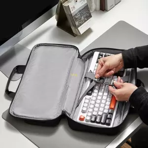 Btsg Hộp đựng bàn phím hai lớp Vỏ bọc chống sốc Nhiều túi bên trong