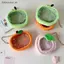 # HB # 1 Cái Túi đựng búp bê trang trí màu xanh lá cây dễ thương Túi trưng bày hình hoạt hình Kawaii Dâu tây sang trọng Túi trong suốt Mặt dây chuyền quà tặng cô gái.