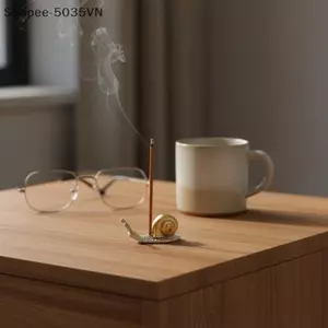 {AKIN} Giá đỡ hương kim loại ốc sên mini cho dây gỗ đàn hương Sti Đầu đốt sáng tạo hiện đại để thư giãn thiền định và thực hành Yoga {a}