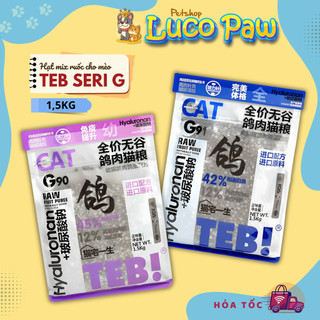 Hạt Cho Mèo TEB Seri G 1.5Kg G90 G91 42%-45% Đạm Premium Mix Ruốc Gà All Cat