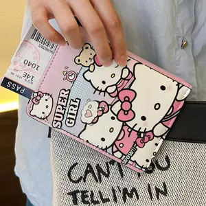 Bìa da để hộ chiếu Hello Kitty K272 - Ví Da Đựng Passport Hello Kitty Hoạt Hình - Bảo Vệ Hộ Chiếu Xinh Hết Nấc!