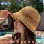 Mũ Xô EBINLANDS, Mũ Chống Nắng Đi Biển Nhiều Màu Sắc Có Thể Điều Chỉnh, Thời Trang Rỗng Đan Dệt Ống Hút Người Cá Mũ Mùa Hè