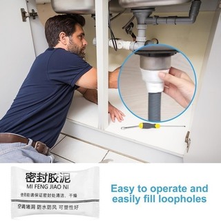 Chất bịt kín đất sét sửa chữa lỗ điều hòa - Bùn hàn nhanh chống nước để kết nối thoát nước, lỗ treo tường