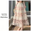 Milyfashion Pure Desire In Gạc Khâu Váy Eo Cao Mỏng Hơn Nhìn Váy Lớn Viền Siêu Cổ Tích Bánh Chữ a Váy Dài FJAC