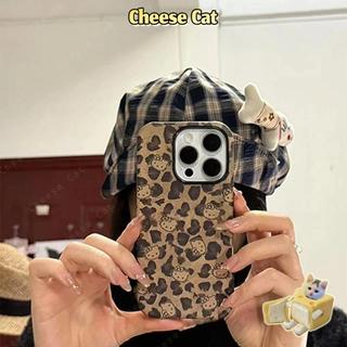 Ốp điện thoại da báo màu đen Kitty đen cho iPhone 13 14 15 16 17 Pro Max 12 11 17 Air Xs Max XR 8 7 Plus