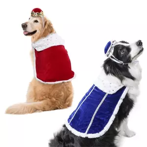 Bộ trang phục thú cưng thời trang hàng đầu với mũ vương miện Trang phục chó Phụ kiện Cosplay Halloween
