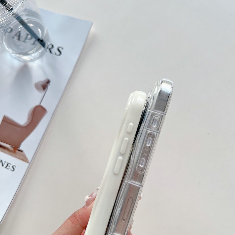 Ốp lưng tương thích cho iPhone 17 Air 16 15 14 13 12 11 Pro X XR XS Max SE 2020 6 7 8 Plus Kem gợn sóng viền cong Họa tiết thiết kế sáng tạo NYKB109