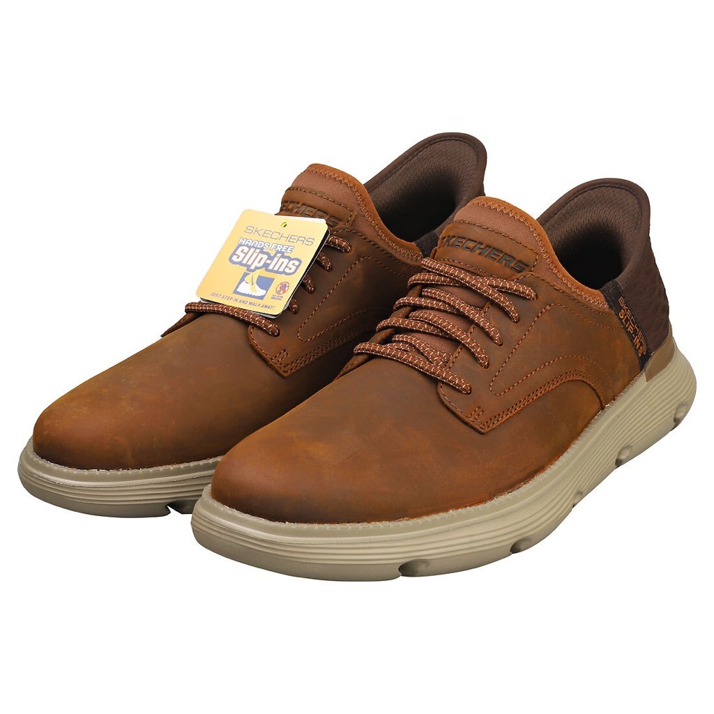 Giày Skechers Oxford chính hãng Slip-ins Garza Gervin Brown - Nâu