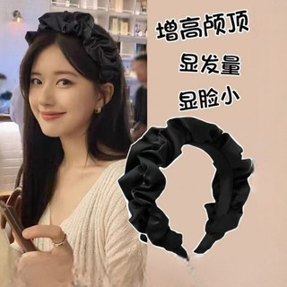 Lợn Scrunchy Xếp Ly Cao Cấp Cho Tóc Xù và Mở Rộng Nấm Cạnh Đầu Pháp
