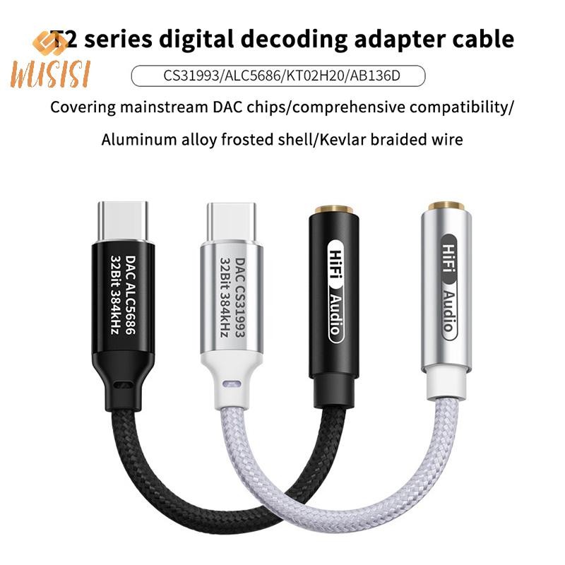 [WUSISI] Bộ khuếch đại tai nghe HiFi DAC Type C sang 3,5mm CX31993 Chip USB C Bộ giải mã âm thanh Bộ chuyển đổi AMP Bộ khuếch đại DAC cho 16 / Android MỚI