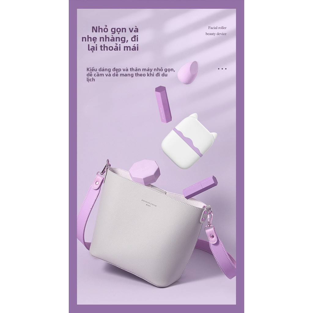 Con Lăn Đá Lạnh 2 Đầu - Dụng Cụ Massage Mặt Giảm Sưng Phù, Làm Dịu Da, Hỗ Trợ Skincare Cho Mọi Loại Da