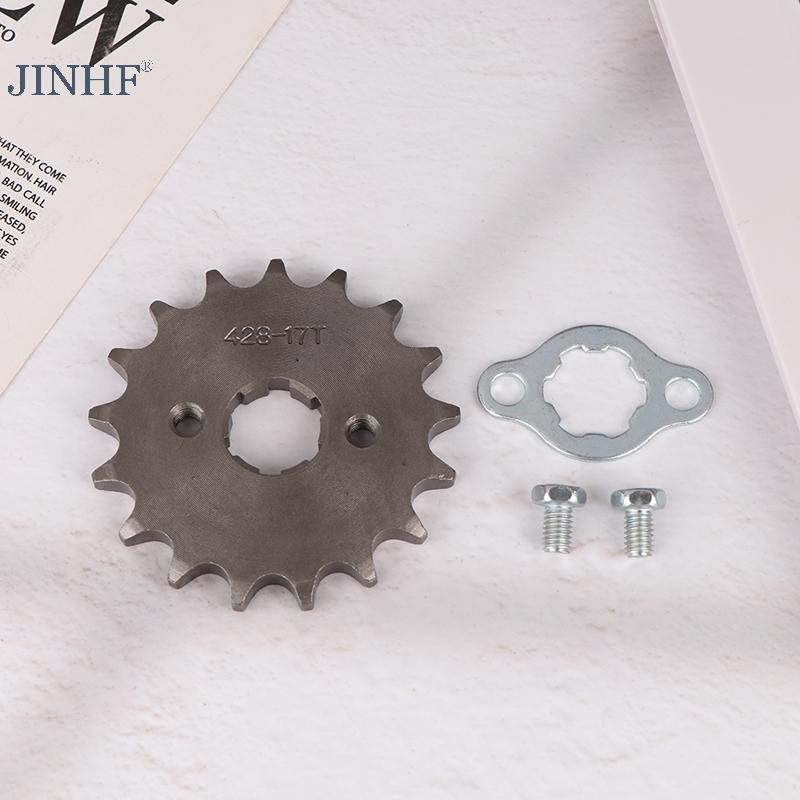 JINHF 428 # 17MM / 20MM10 11 12 13 14 15 16 17 18 19T Răng Bánh Xích Động Cơ Trước Cho Xe Đạp Moto Go Kart ATV Quad Xe Máy HOT