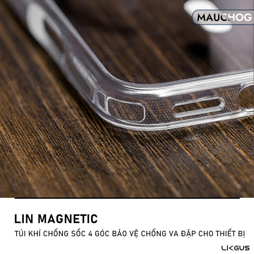 Ốp Trong Suốt Likgus Hỗ Trợ Sạc Không Dây Từ Tính Cho Điện Thoại iPhone 17 Pro Max 16 15 14 13 12